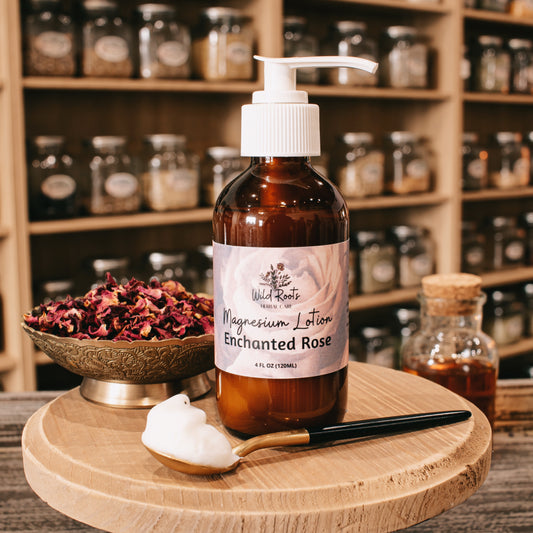 4 oz glass jar , lotion in a pump bottle, magnesium cream for cramps, muscle fatigue , recovery , Rose and vanilla