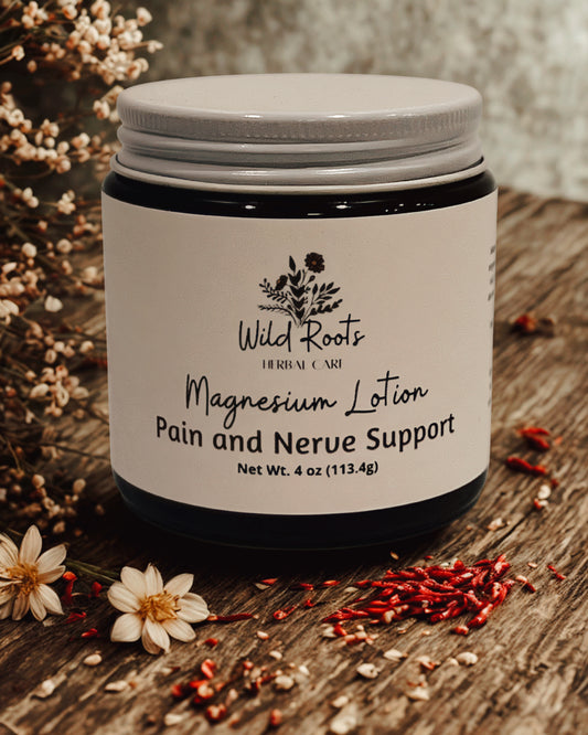 4oz jar. Magnesium ,lotion , cream , for aches, cramps, pain, nerve ,support, muscle tension relief, neuropathy , restless legs,
promotes sleep,. all natural, organic,