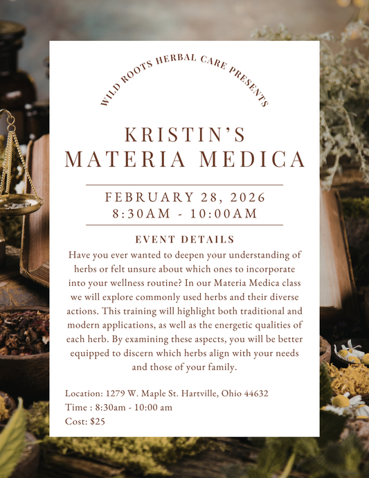 Kristin's Materia Medica- Saturday February 28, 2026